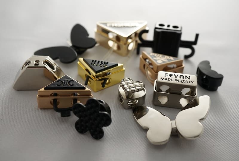 Luxury bag clasps and metal pieces