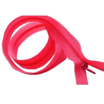 Pink nylon hidden zipper