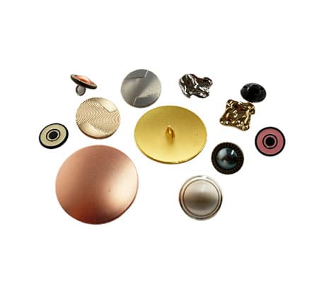 Various metallic cover buttons