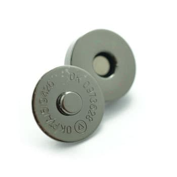 Gunmetal magnetic snap button