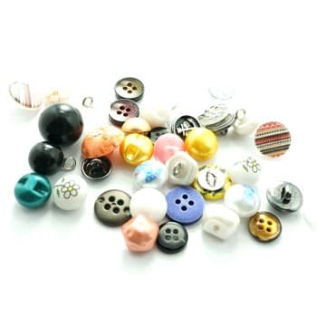 Decorative sewing buttons in various styles