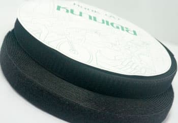 Black velcro on spool roll