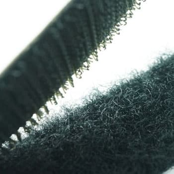 Close-up black velcro hooks